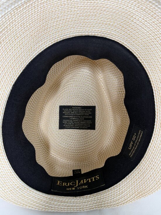 ERIC JAVITS Squishee Classic Fedora Hat Cream Black UPF50 main image 9